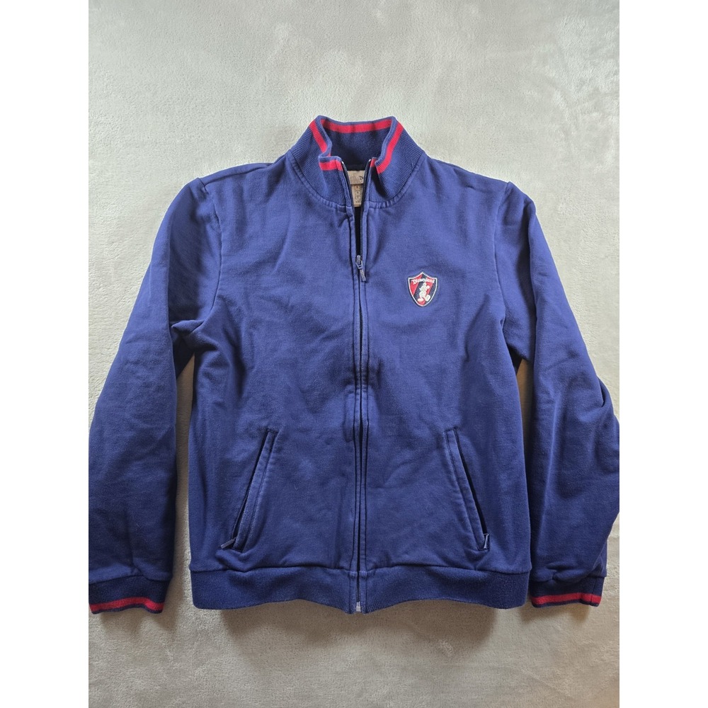 Disneyland Resort Womens Large Mickey Mouse Full Zip Track Jacket Blue Fit M / S